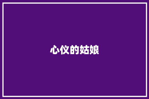 心仪的姑娘 简历模板