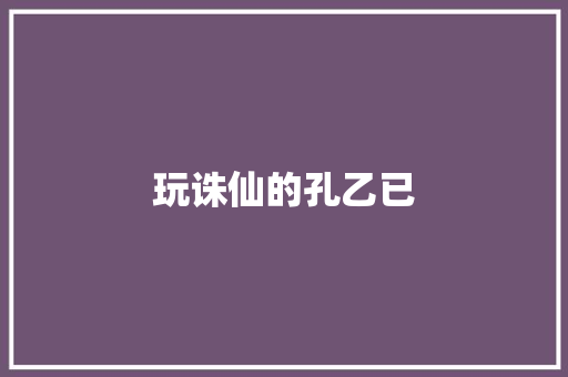 玩诛仙的孔乙已 职场范文