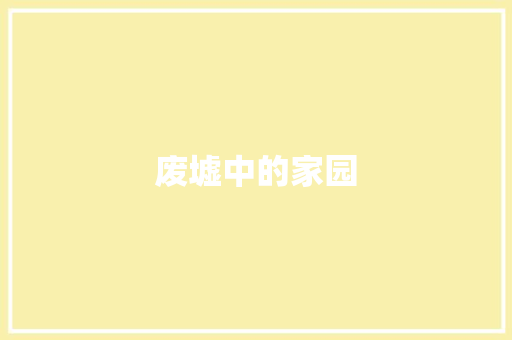 废墟中的家园