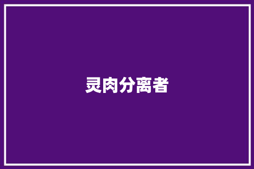 灵肉分离者