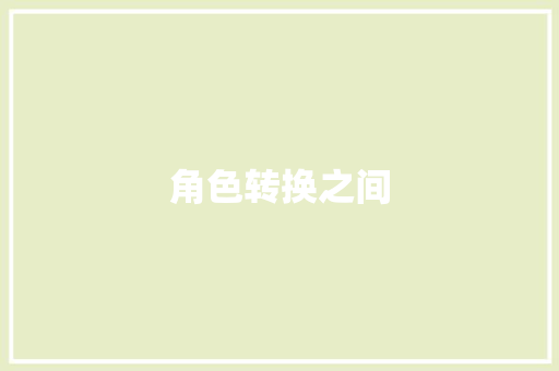 角色转换之间