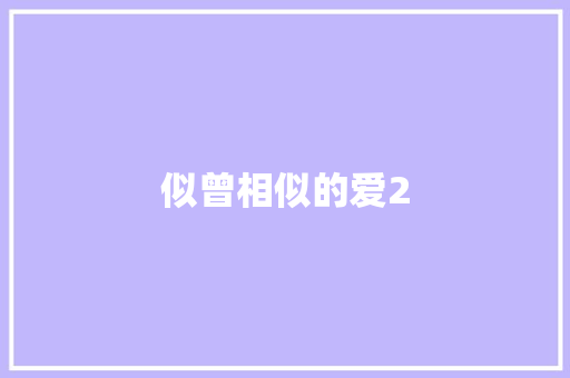 似曾相似的爱2