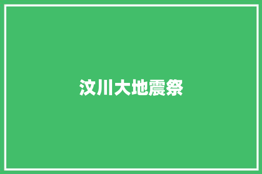 汶川大地震祭 工作报告
