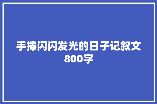 手捧闪闪发光的日子记叙文800字