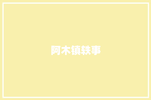 阿木镇轶事