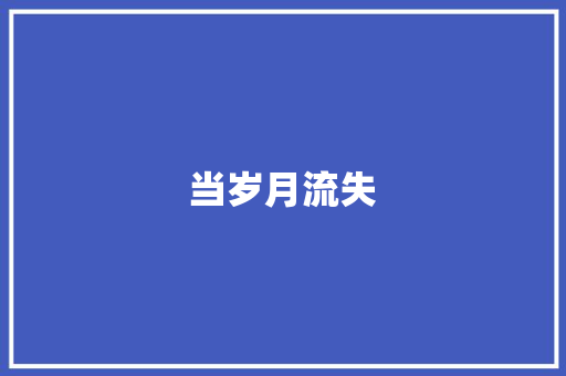 当岁月流失